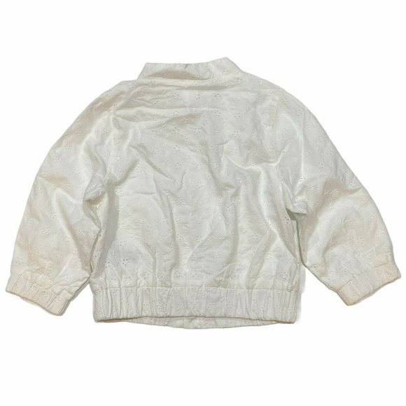 NWT GAP Baby Girls Lightweight Eyelet Jacket Sz 4T White #544438 - Picture 2 of 5